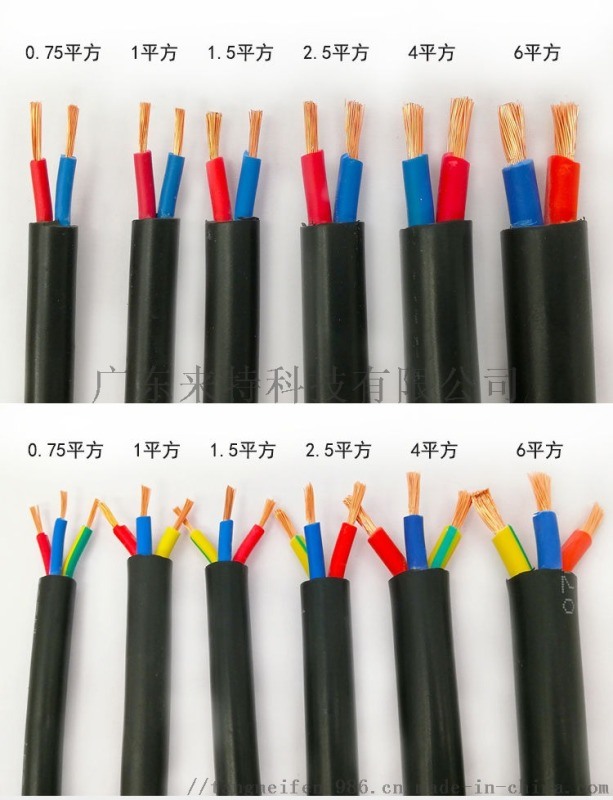 純銅來特監控電源線RVV護套電源線
