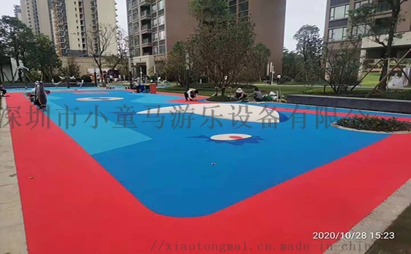 深圳幼兒園塑膠地面，EPDM地膠軟膠，懸浮地板廠家