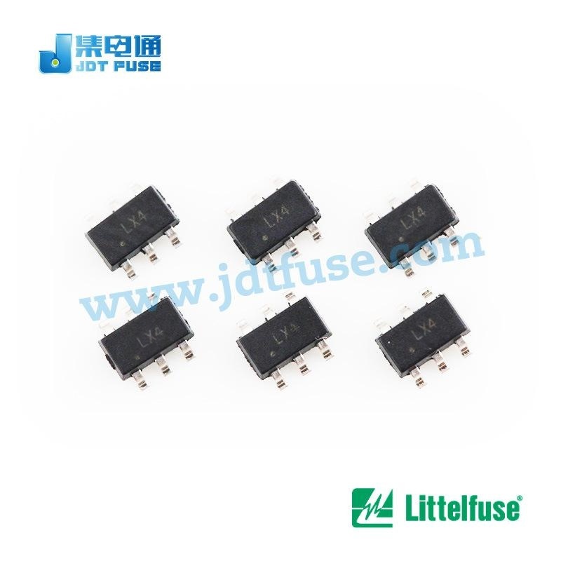 Littelfuse 瞬態抑制二極管陣列SRV05-4HTG低電容ESD保護6V/10A