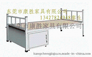 (廠家直銷）床下帶柜單層鐵床-員工宿舍單人單層床